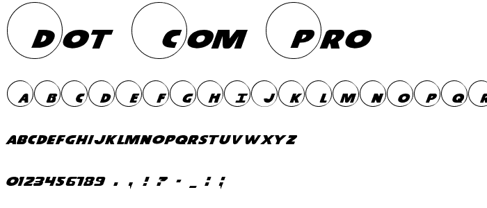 Dot.com Pro font